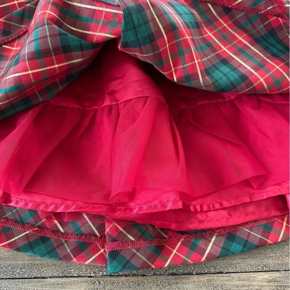 NWT Gymboree girls Plaid Holiday Skirt A Royal Christmas Bow Red‎ Green Gold New